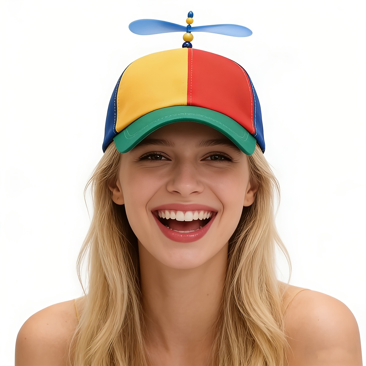 Ekko Cosplay Prop - Topi Baling-Baling Multiwarna Lucu untuk Dewasa