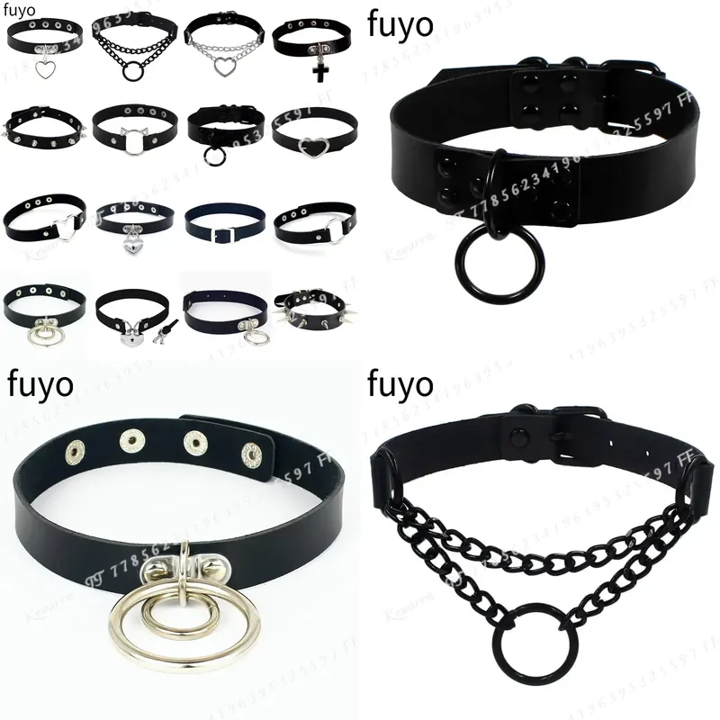 Kalung Choker Kulit Punk Seksi - Magnetic Clasp Cosplay ulasan dan harga